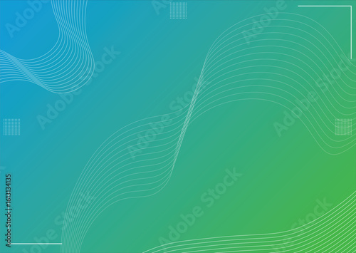 blue and green background with white lines