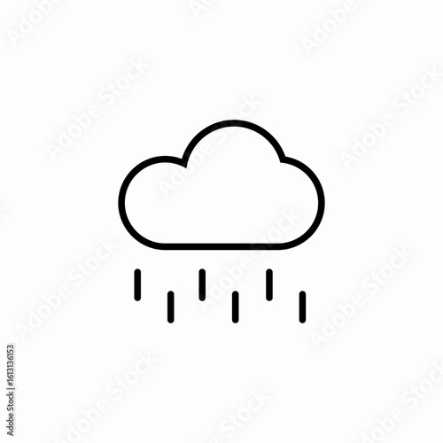 cloud rain weather icon sign vector