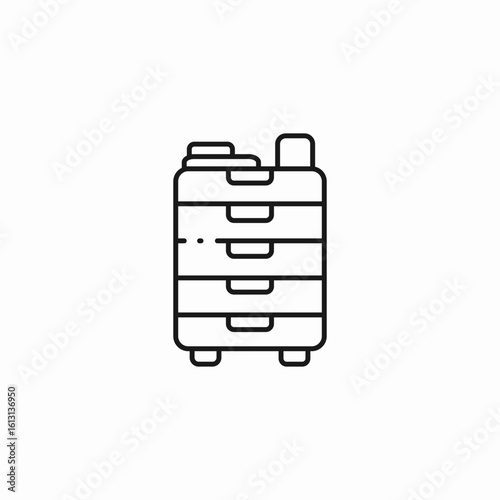 filing cabinet storage icon sign vector