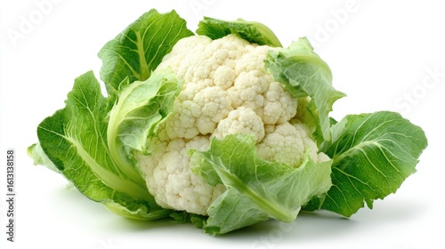 Cauliflower fresh healthy vegetable nutrition diet food white background