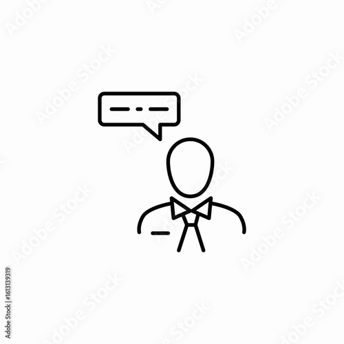 single person chat icon sign vector
