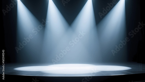 blue stage spotlight