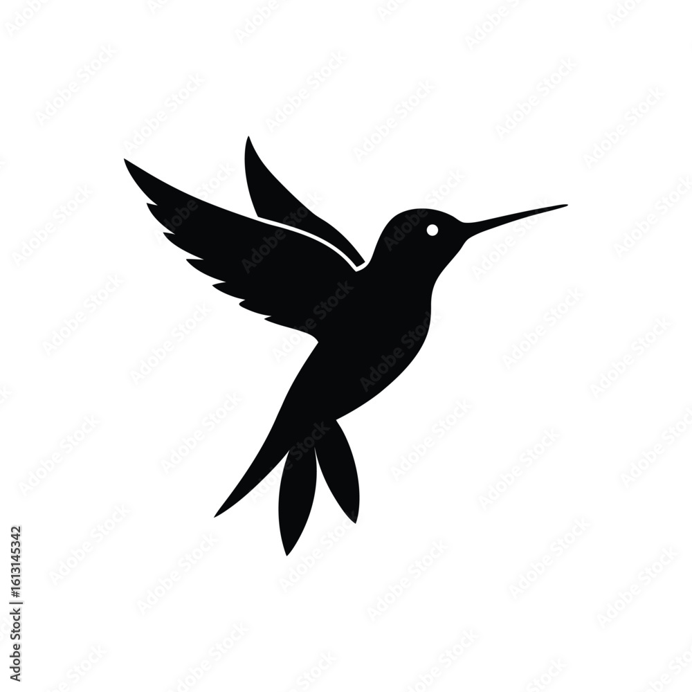 Obraz premium hummingbird silhouette vector