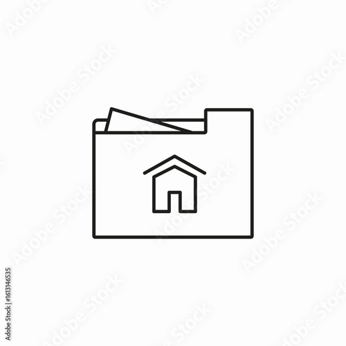 house document folder icon sign vector