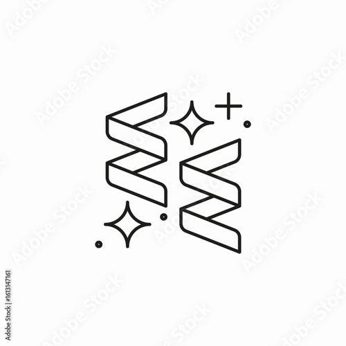 party streamer confetti icon sign vector