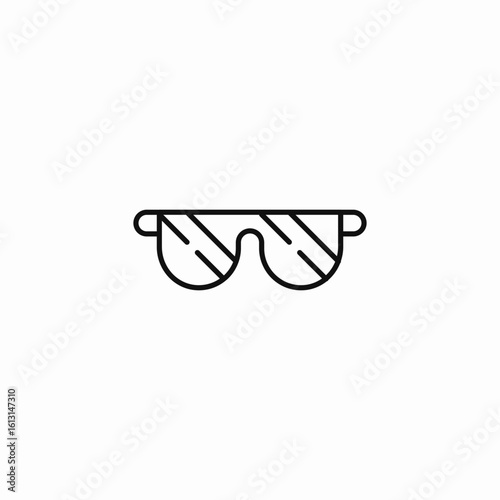 protective safety glasses icon sign vector