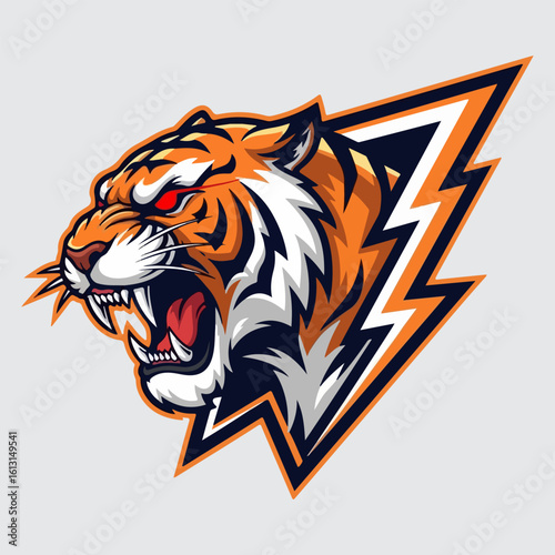 Tiger esports mascot logo