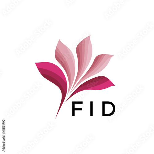 FID Modern Floral Abstract Logo Design, FID Later Logo, Creative Botanical Brand Identity, Luxury Flower Emblem for Business
