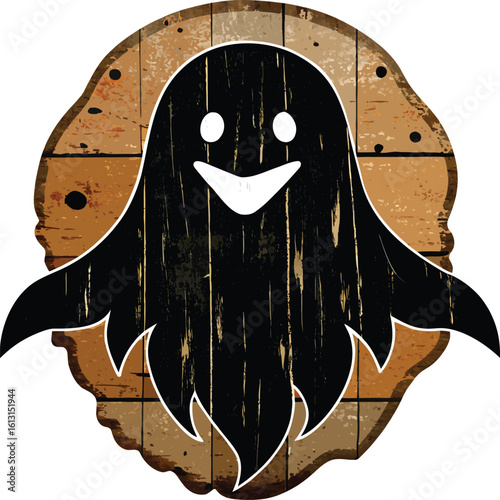 Eco friendly Halloween decoration Rustic wooden ghost decoration for halloween