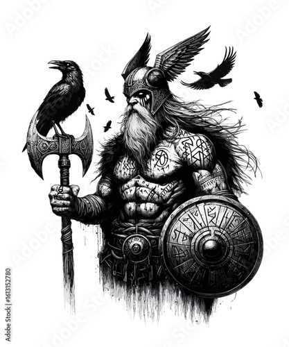 Viking warrior Odin	

