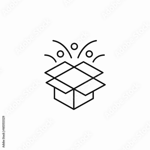 open gift box icon sign vector