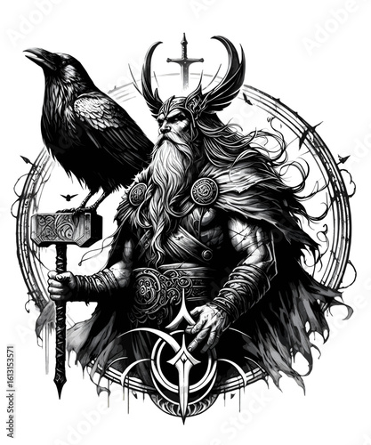 Viking warrior Odin	
