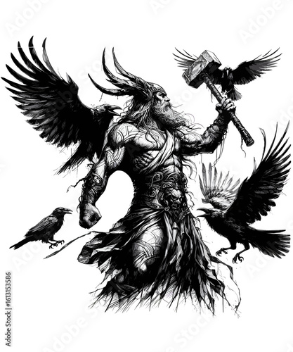 Viking warrior Odin	
