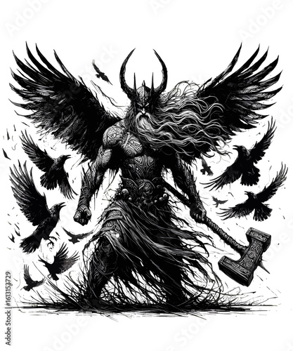 Viking warrior Odin	
