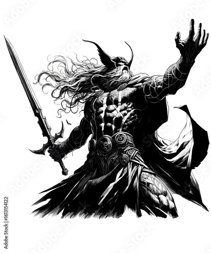 Viking warrior Odin	
