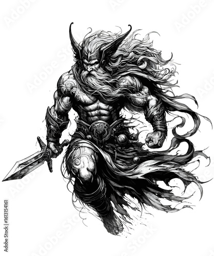 Viking warrior Odin	
