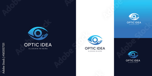 Eye logo and icon set. Abstract Eyesight  logo design collection.