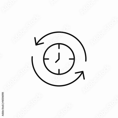 clock time reload icon sign vector