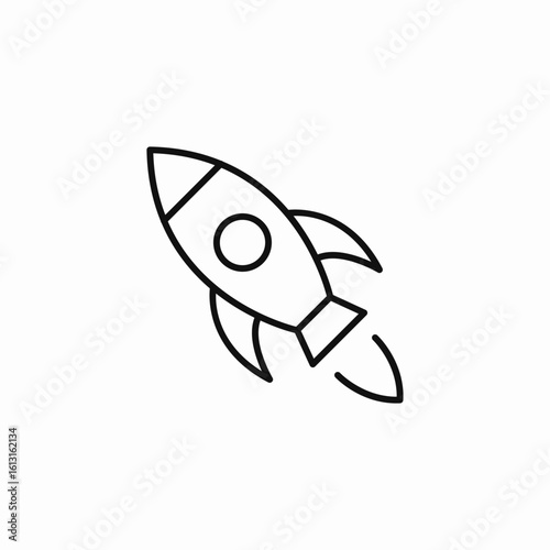 rocket launch startup icon sign vector