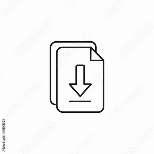 document download file icon sign vector
