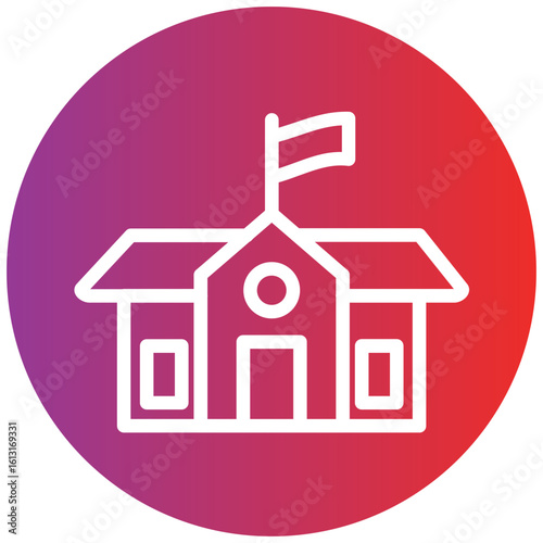 School line icon style