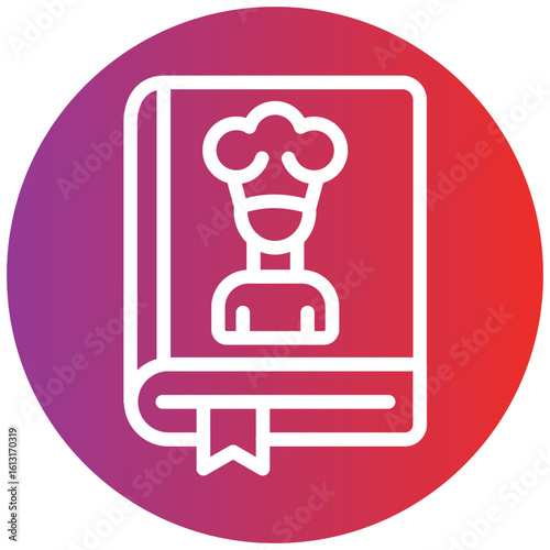 Cookbook line icon style