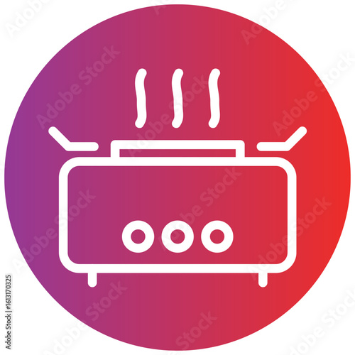 Stove line icon style