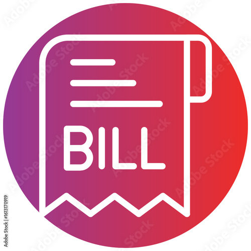 Bill line icon style