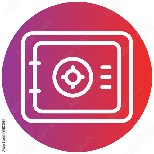 Safe Box line icon style