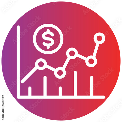 Bankrupt line icon style