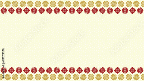 高貴な菊柄の背景フレームイラスト素材