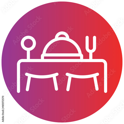 Restaurant Line Icon Style