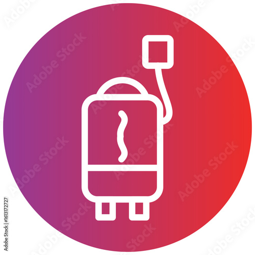 Water Heater Line Icon Style