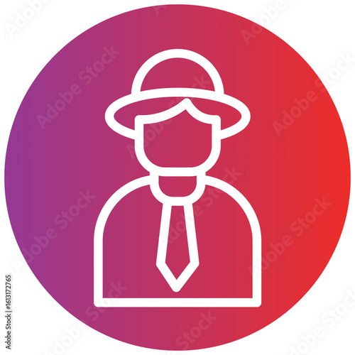 Tourist Line Icon Style
