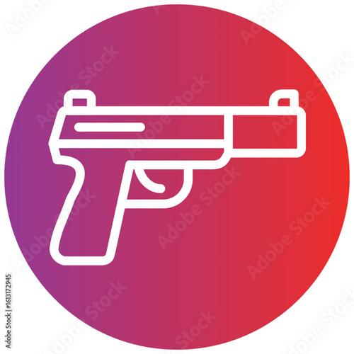 Gun Line Icon Style