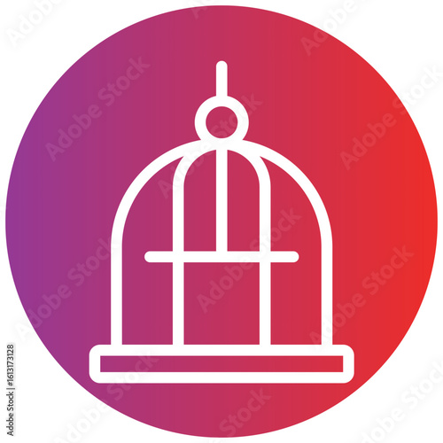 Cage Line Icon Style
