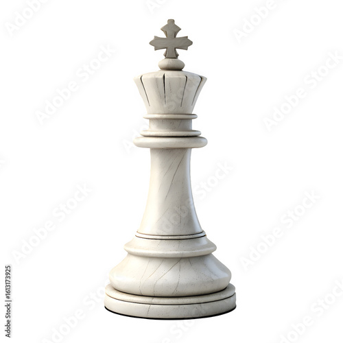 King chess piece. isolated object, transparent background