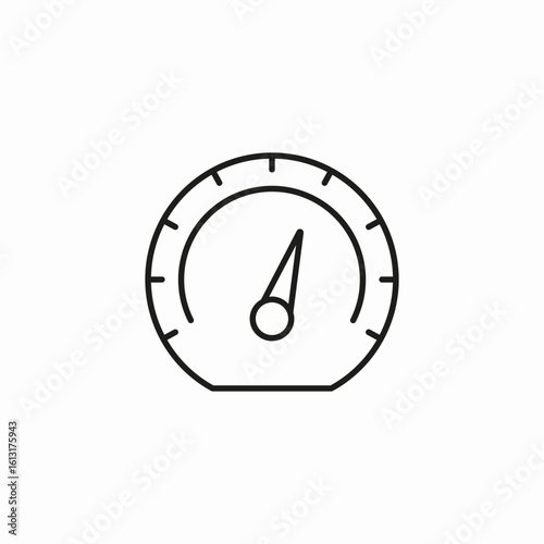 analog gauge meter icon sign vector