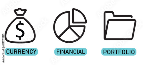 Financial documents and chart showing profit sheet, dollar pie and sales invoice in black and white