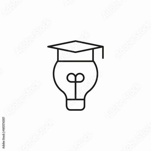 education idea lightbulb icon sign vector
