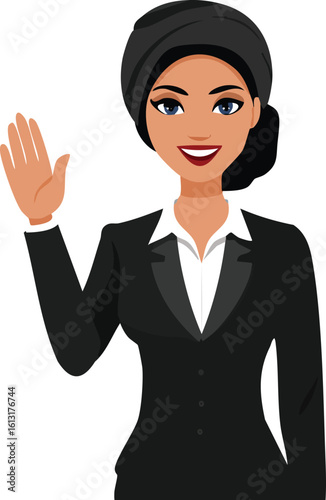 Politician Greeting Crowd Silhouette Artwork

