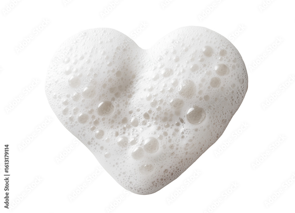 Obraz premium soap foam heart on transparent background
