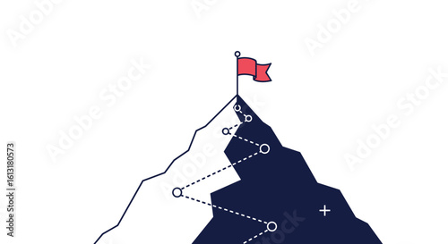 Reaching the summit a challenging climb towards achieving your ultimate goal