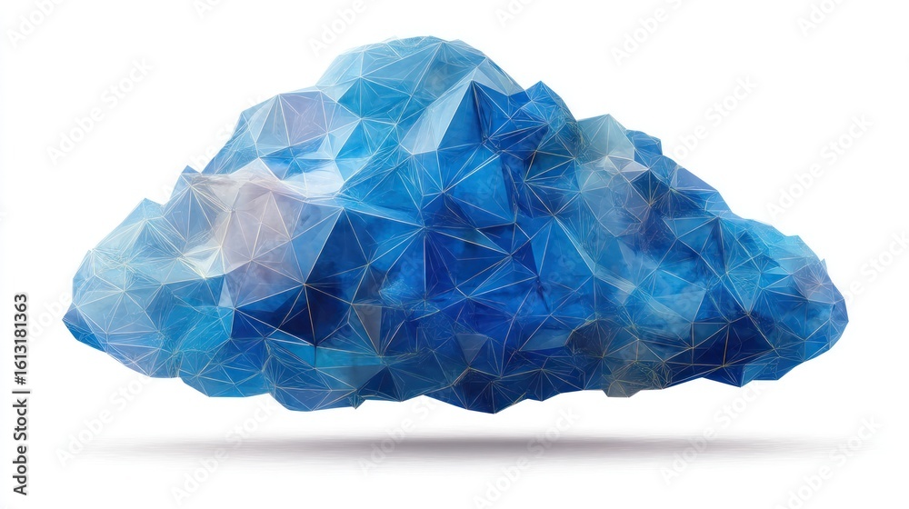 Fototapeta premium Abstract geometric cloud shape graphic design