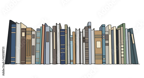 Diverse Collection of Books Displayed in a Varied and Visually Appealing Arrangement