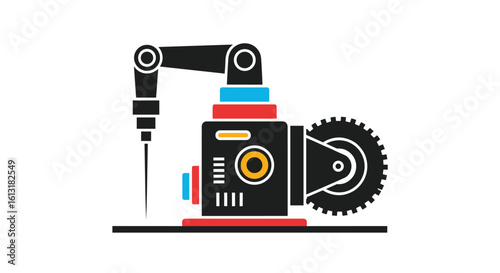 Advanced Manufacturing Robotic Arm with Precision Drilling and Industrial Automation Concepts