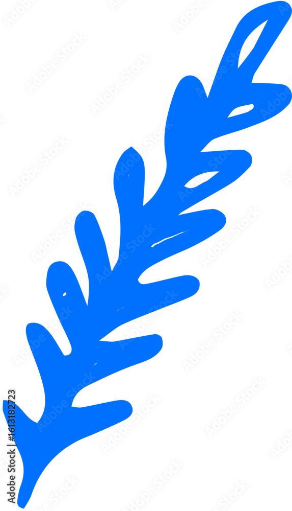 Obraz premium Leaf or branch icon, suggesting nature and growth