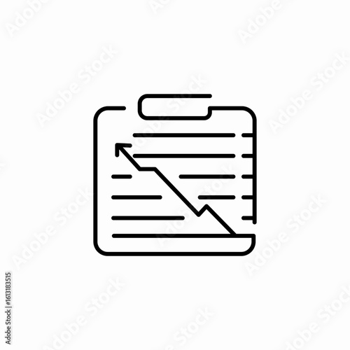 business report chart icon sign vector