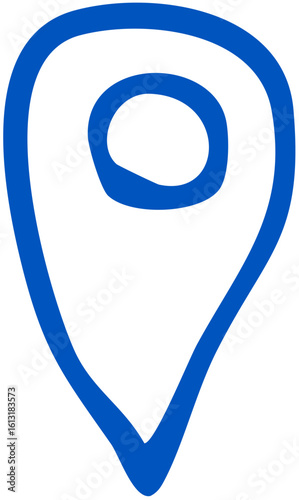 A location pin hinting at travel, exploration, and destination identity.