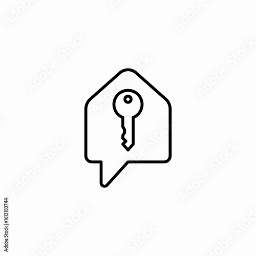 house key access icon sign vector